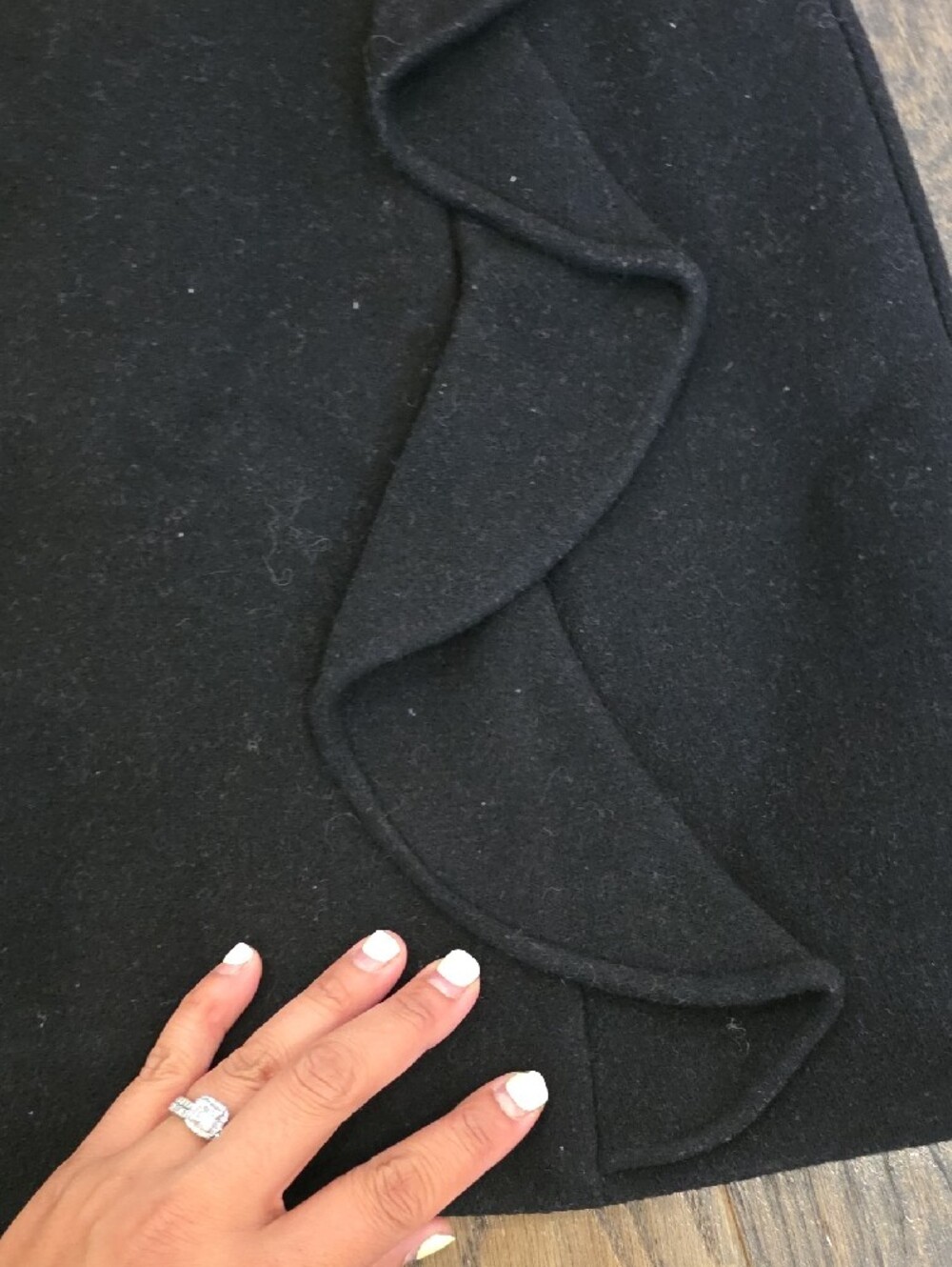 Jcrew Wool Blend Black Ruffle Skirt - Picture 3 of 7